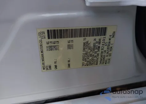 2011 Nissan Maxima 3.5 Sv из США, поврежденный, VIN 1N4AA5AP2BC824101